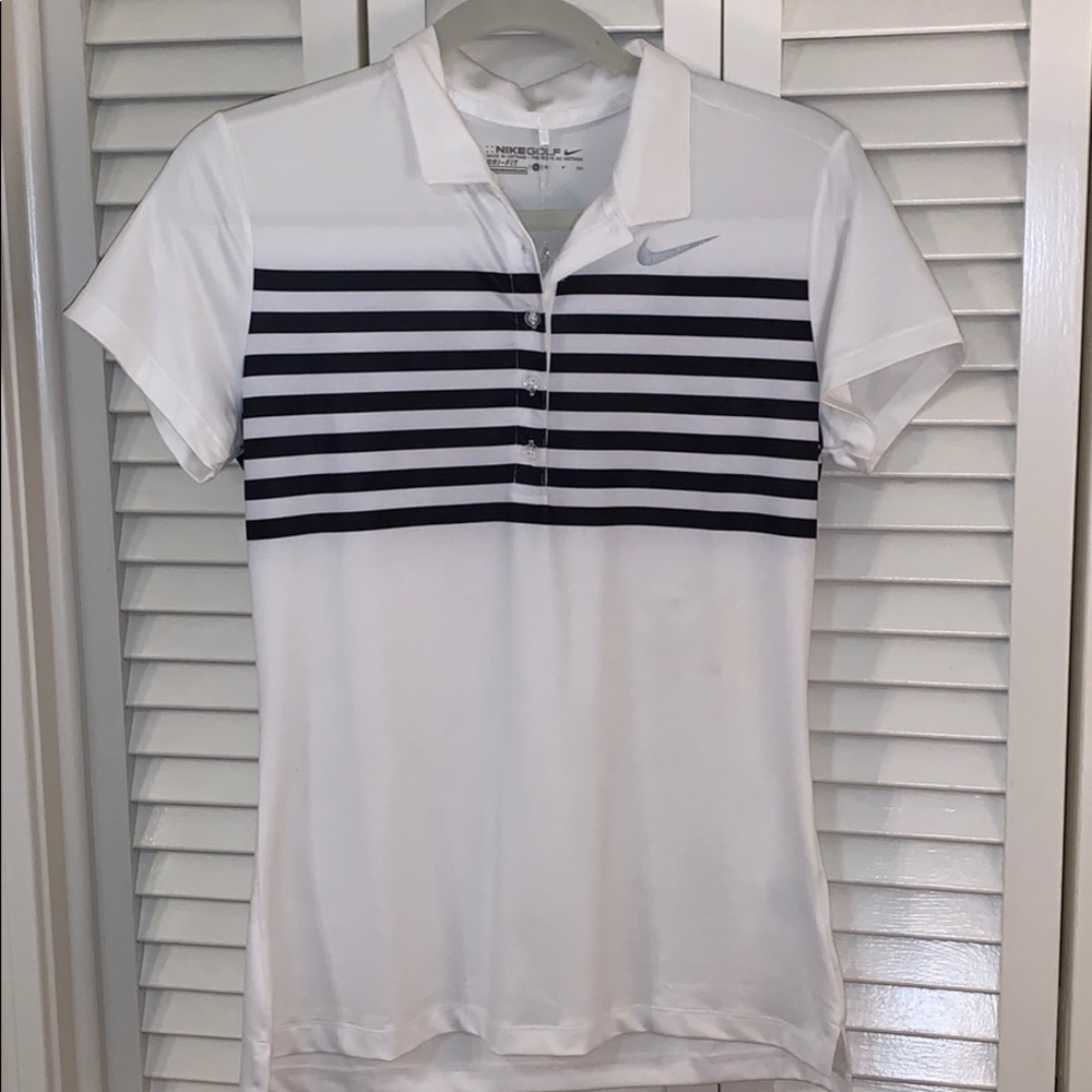 Nike dri-fit white polo
